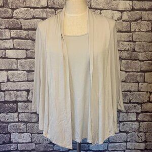 J.Jill Matching Tank & Cardigan Size SP/M